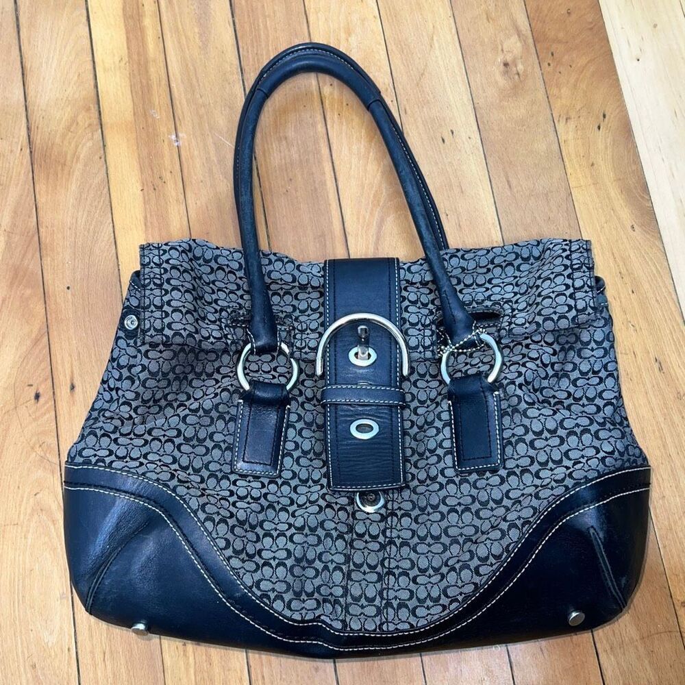 Coach Vintage Y2K Soho Signature Jacquard C Canvas Satchel Hobo Bag K0785-F10929 - Picture 13 of 15